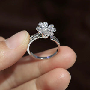 FOUR LEAF CLOVER RING ( ROTATEABLE )