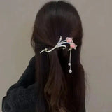 Luxury Tulip Flower Tassel Hairpin a2z