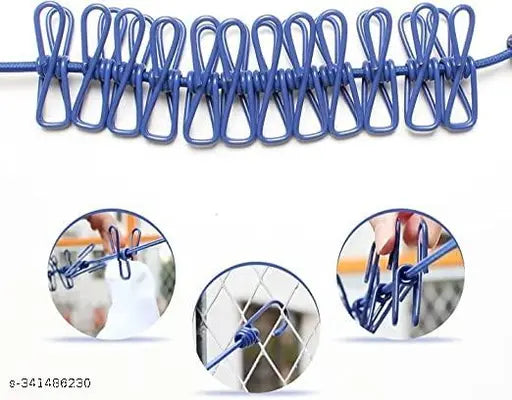 Cloth Drying Rope with Hooks a2z